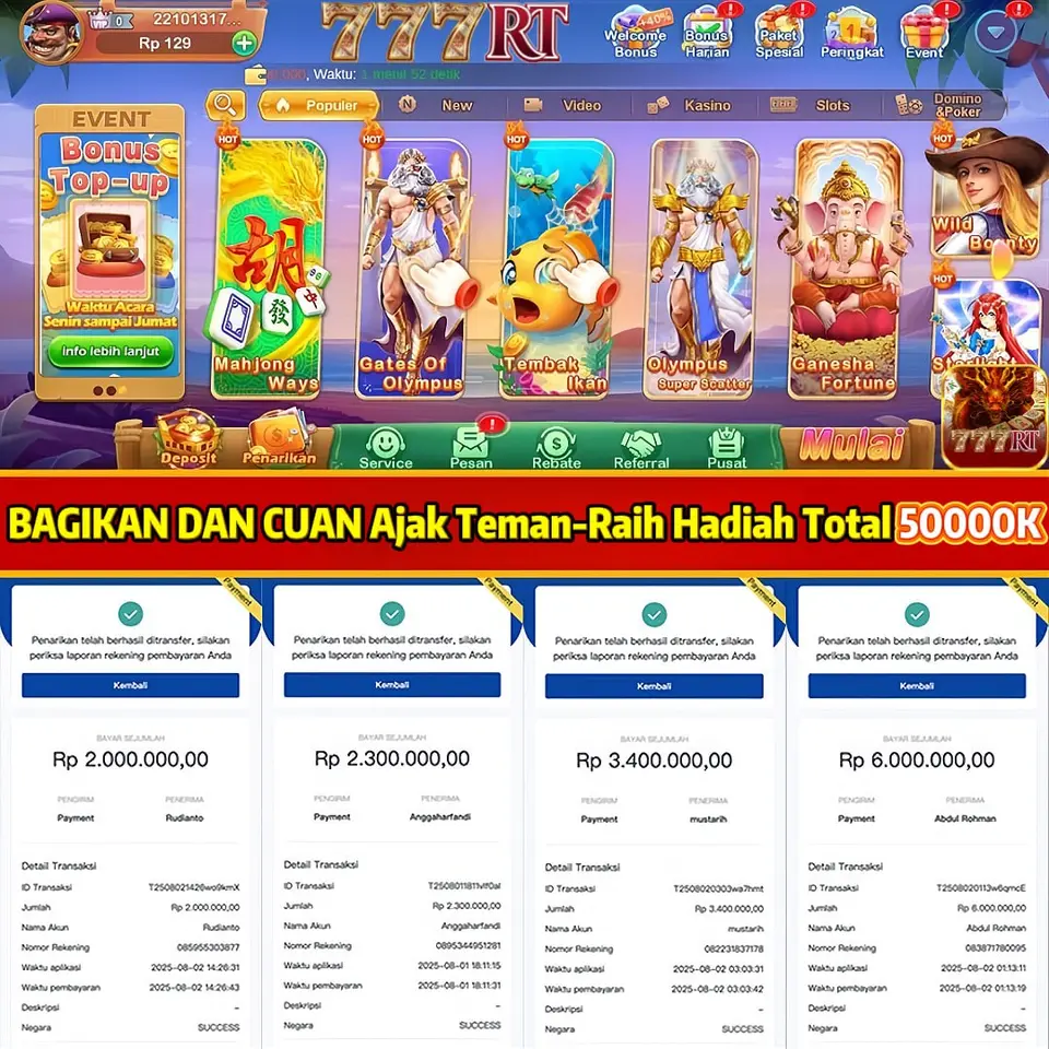 777RT Daftar Sekarang - Unduh APK